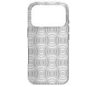 Grey Geometrical Arched Lines Waves Curves Shapes Pattern Case for iPhone 17 Pro