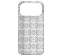 Grey Geometrical Arched Lines Waves Curves Shapes Pattern Case for iPhone 17 Pro Max