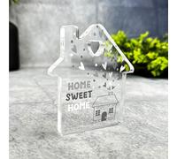 Grey Gift For New Home Sweet Gift For New Home Hearts House Plaque Keepsake Gift - Small Gifts For Him For Her, Present, Acrylic Plaque, Unqiue Gift, Ornament, Décor, Plaque, trinket, Keepsake Gift