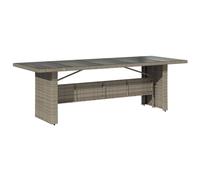Garden Table with Wooden Top Coffee Table Outdoor End Table Poly Rattan vidaXL