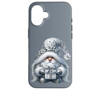 Grey Gnome Graphic In Monochrome Outfit Women Cute Christmas Case for iPhone 16