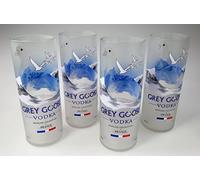 Grey Goose glasses, hand cut, 24 oz, 750 ml, set of 4