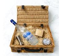 Grey Goose Vodka Gift Hamper 70cl 40% ABV with Sea Salt Caramel Chocolates Silver Jigger & Scented Candle - Premium French Vodka Gift Set UK
