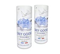 Grey Goose Vodka rock glasses set hand cut, recycled, set of 8