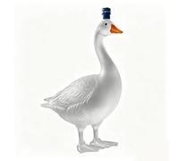Grey Goose Wine Bottle, 30th Anniversary 3D Sculpted Vodka Bottle, Goose Wine Bottle Holder, 350ml Goose Glass Whiskey Bottle, Whiskey Decanter Container, Transparent Liquor Decanter for Bar, Home (B)