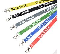 Grey Governor Lanyard Neck Strap w/Safety Breakaway & Trigger Clip Perfect for Schools, Colleges & Universities (Pack of 10)
