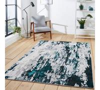 Think Rugs Apollo Grey/Green Rectangle 160 x 220cm Polypropylene Modern Abstract GR580, Grey