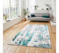 Think Rugs Apollo Grey/Green Rectangle 160 x 220cm Polypropylene Modern Abstract GR579, Grey