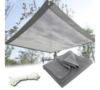 Grey Greenhouse Cover Shade Sail Shade Netting Sun Protection Fabric for Outdoor Plants Flowers Balconies Rectangle 3.0x6.0m (9.8x19.6 ft)