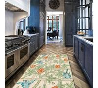 Grey Grids Rugs Living Room Large 200x300cm Classical Flowers Machine Washable Rug William Morris Area Rugs for Bedroom Vintage Carpets Anti Slip Fluffy Carpet for Home Office Under Coffee Table
