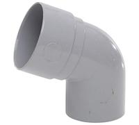 GREY gutter 50mm ROUND DOWNPIPE OFFSET BEND 112.5 DEGREE for shed, conservatory, porch etc to suit 75mm mini guttering