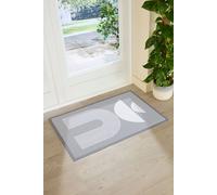Grey Half Moon Abstract Indoor Outdoor Doormat (90 x 60cm) Artsy Mats Grey 90cm x 60cm