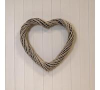 Grey Heart Thick Willow Wreath