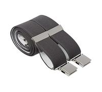 Grey Heavy Duty Trouser Braces 35mm Wide 4 Heavy Duty Strong Silver Clips 44 Inch Adjustable