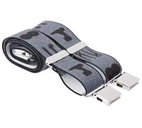Grey Heavy Duty Work Braces Suspenders for Men with DIY Tools with Large Strong Silver Colour Clip Clips XL XXL Extra Long Available - Made In Britain (Standard (44 Inches Long))