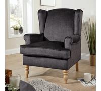 Helena Wingback Armchair Occasional Sofa Modern Accent Chair Seating Home Source Grey One Size