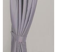 (Grey) Herringbone Chevron Curtain Tie Back Pair