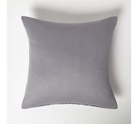 Homescapes Herringbone Cushion Cover in Grey | Size: 45 cm x 45 cm Homescapes Grey 45 cm x 45 cm