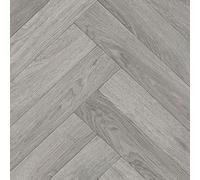 Grey Herringbone Wood Effect 2.8mm Sheet Vinyl Flooring -5mX3m Vinyl Flooring UK Grey One Size