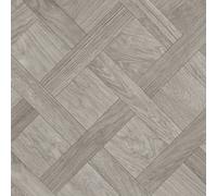 Grey Herringbone Wood Effect 2.8mm Vinyl Flooring Sheet-3mX4m Vinyl Flooring UK Brown One Size