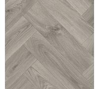 Grey Herringbone Wood Effect Vinyl Flooring For Livingroom, Kitchen, 2.8mm Vinyl Sheet-1M(3'3") X 4M(13'1")-4M²