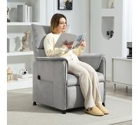 HOMCOM Power Recliner w/ Remote Control, Electric Reclining Chair for Elderly in Grey | Size: 1 Seater HOMCOM Grey 1 Seater