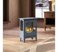HOMCOM Freestanding Bioethanol Fireplace Ethanol Fireplace Stove, Grey - Grey