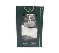 Grey hot Water Bottle & Eye mask