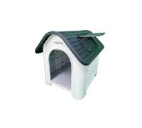 (Grey) HugglePets Plastic Dog Kennel With Window