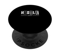 Grey Hustle Harder Monochrome Color Graphic PopSockets Adhesive PopGrip