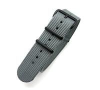 Grey Infantry Military MoD NATO Nylon Fabric GENERIC G10 4 Rings Watch Strap Band Black Buckle (24mm Fitting)