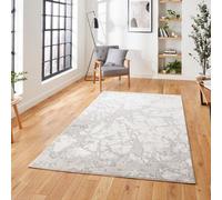 Think Rugs Apollo Grey/Ivory Rectangle 160 x 220cm Polypropylene Modern Abstract 2677, Grey