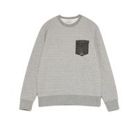 Grey Jumper with Denim Pocket - male - Roy Roger's - Sweatshirts - Gray - M - Sweatshirts & Hoodies M