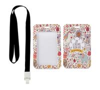 Grey Koala Bear Badge Holder with Black Lanyard, Pass Holder, Vertical Cards Protector for Nurse, Vertical ID Cards Protector for Doctor, Delivery Driver Accessories Nurse Essentials Work