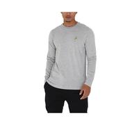 (Grey, L) BRAVE SOUL Mens Long Sleeve T Shirts Crew Neck Casual Top Summer Cotton Tee NEW