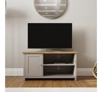 Grey Lancaster Small TV Cabinet 1 Door TV Display Shelves & Storage Cabinet