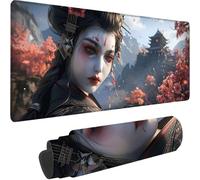 Grey Large Mouse Mat 800 x 400 x 3 mm, Extended Gaming Mouse Pad Woman Desk Mat With Stitched Edges, Adults Mousepad Non Slip Rubber Base, Waterproof Soft Cloth Desk Pad for Office Decor, Gifts 5-9