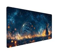 Grey Large Mouse Mat 800x300x3mm, Elves Extended Mouse Pad with Stitched Edges, Gaming Mousepad with Soft Smooth Surface, Desk Mat for Desk Accessories and Office Accessories, Gifts for Men 1-8215