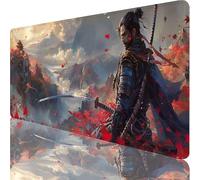 Grey Large Mouse Mat 800x300x3mm, Swordsman Gaming Mouse Pad, Extended Desk Mat with Stitched Edges, Waterproof Mousepad Improved Precision and Speed for Gaming Accessories and Desk Accessories 6-7390