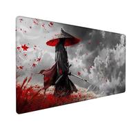 Grey Large Mouse Mat, Warrior Gaming Mouse Pad with Stitched Edges, Extended Mousepad with Non-Slip Rubber Base, Desk Mat for Desk Accessories and Office Accessories Gifts, 1600x800x3mm 4-1216