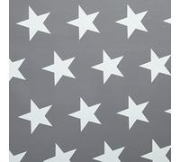 Grey Large Star PVC Vinyl Wipe Clean Tablecloth 140cm (55") x 150cm (59")