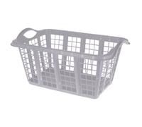 (Grey) Laundry Basket Hipster Plastic Washing Clothes Linen Storage Bin With Handle