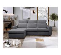 (Grey, Left Hand Facing) Soho Fabric 3 Seater Corner Chaise Sofas