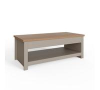 Grey Lift Up Coffee Table Storage Shelf Living Room Furniture