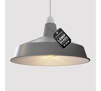 Grey Light Shade Ceiling Metal Lampshades For Ceiling Lights, Industrial Easy Fit Pendant Lamp Shades For Bedside Lamp