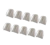 Grey Lint Drawstring 12x10cm 10pcs Jewellery Pouches | Ten Pack, Soft Finish, Banquet and Souvenir Use, Drawstring Closure for Small Keepsakes