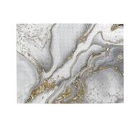Grey Liquid Marble - Pearl And Gold,500 Pieces Puzzles for Adults-Wooden Jigsaw Puzzle for Adults Elderly