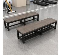 Grey Long Ottoman Storage Bench Large End of Bed Seating with Metal Frame Perfect for Entryways Living Rooms Dining Areas Outdoor Use (80x35cm/31.5x13.8in)