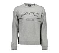 Grey Long Sleeve Sweatshirt with Print - male - Plein Sport - Long Sleeve Training Tops - Gray - XL - Sport XL