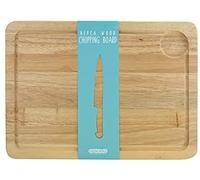 GREY LOOK Chopping Board, Organic Pre-Oiled Bamboo Cutting Board with Juice Groove for Meat, Fruit & Vegetables, Meat Chopping Board, Kitchen Butcher Block, 100% Natural